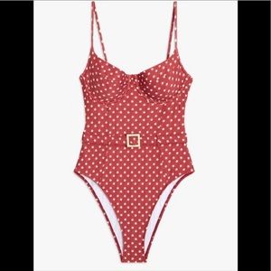 NWT WeWoreWhat Danielle One Piece Swimsuit Red